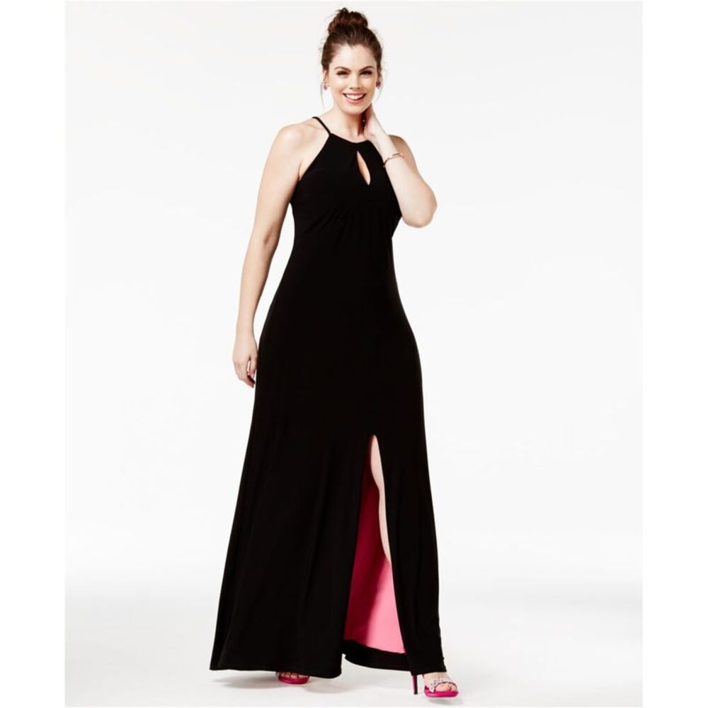 My Michelle Womens Plunge Neck Maxi Dress, NWT